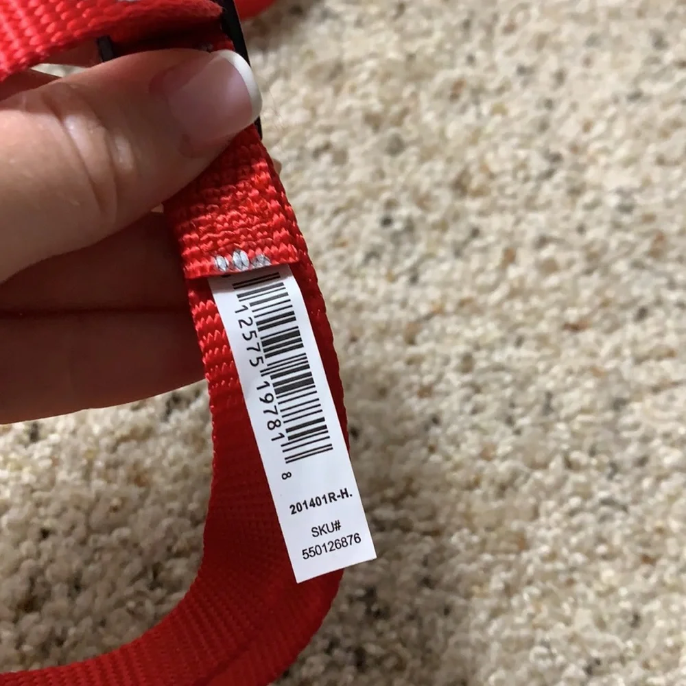 NWT Set‎ of 2 Red Reflective Paw Print Dog Collars
